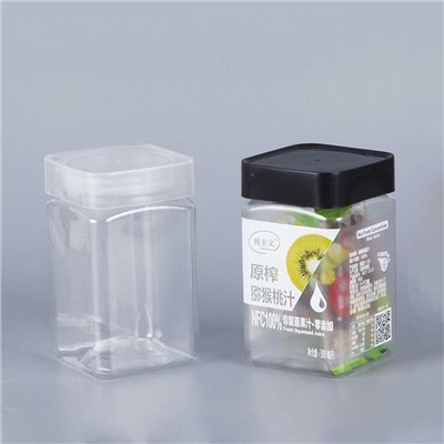 9 Oz vażetti tal-plastik ċari kwadri